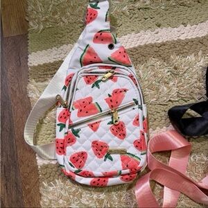 Watermelon Print Quilted SlingBag
